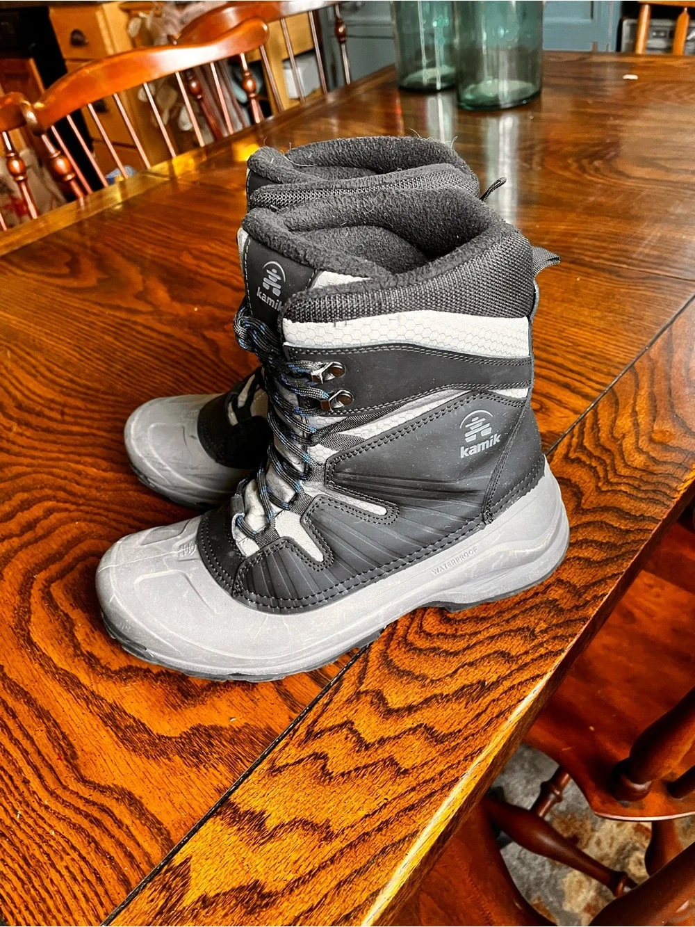 Kamik Black and Gray Men's Insulated Winter Boots